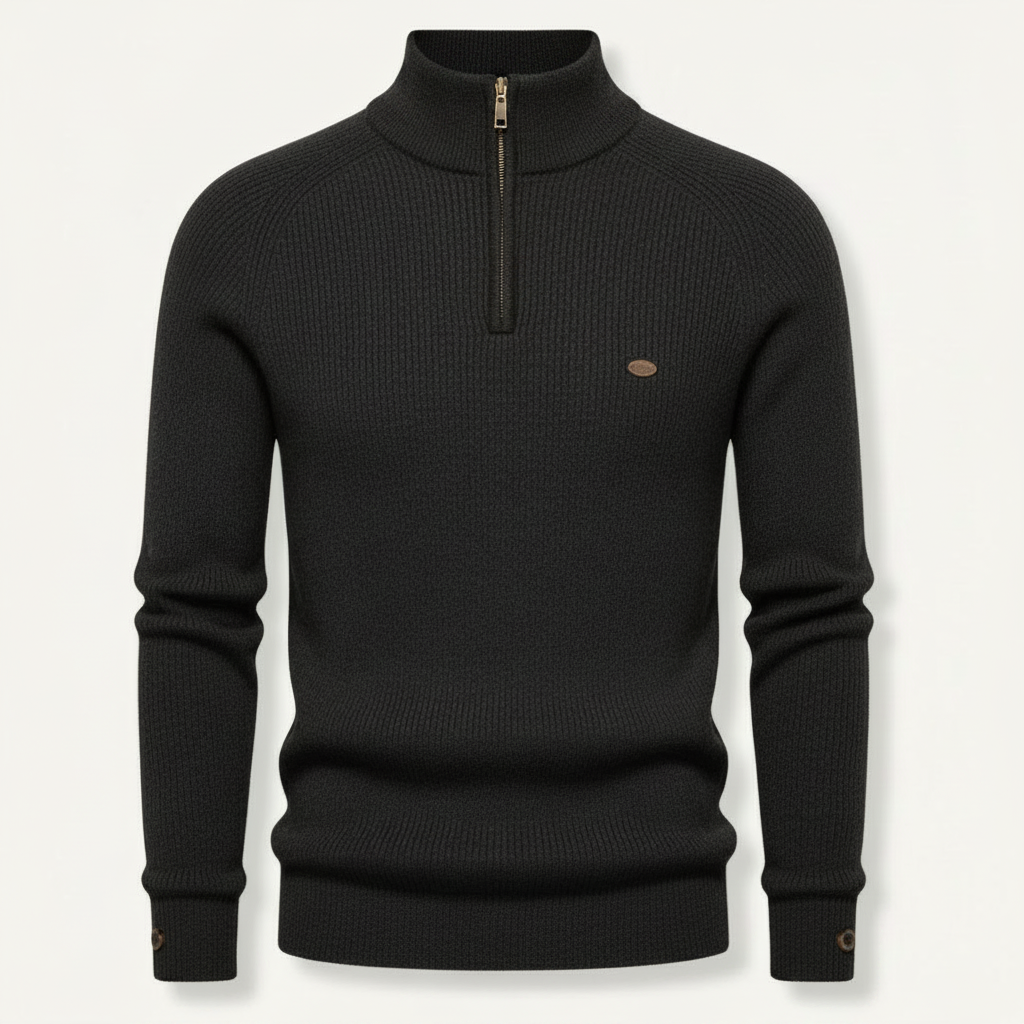 Men's Slim Fit Half-Zip Knitted Jumper | Stylish Knitwear