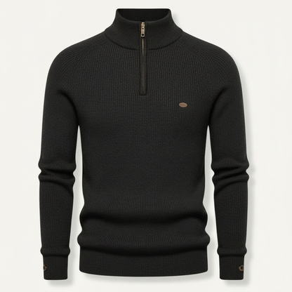 Men's Slim Fit Half-Zip Knitted Jumper | Stylish Knitwear