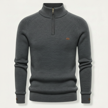 Men's Slim Fit Half-Zip Knitted Jumper | Stylish Knitwear