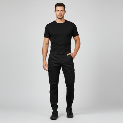 Men's Tactical Cargo Pants | Black Utility Trousers
