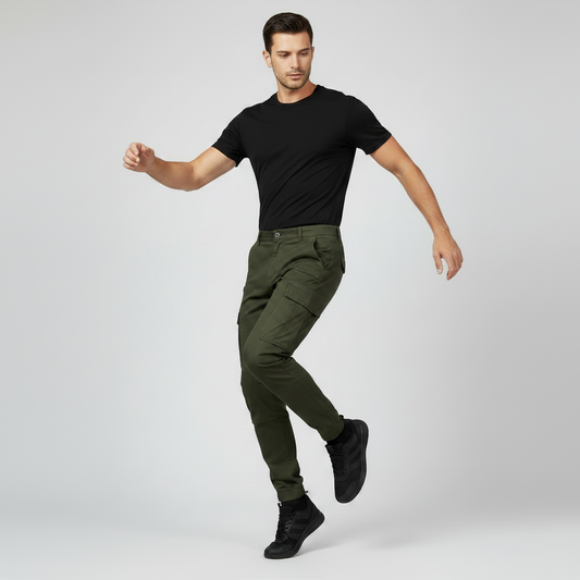 Men's Tactical Cargo Pants | Black Utility Trousers