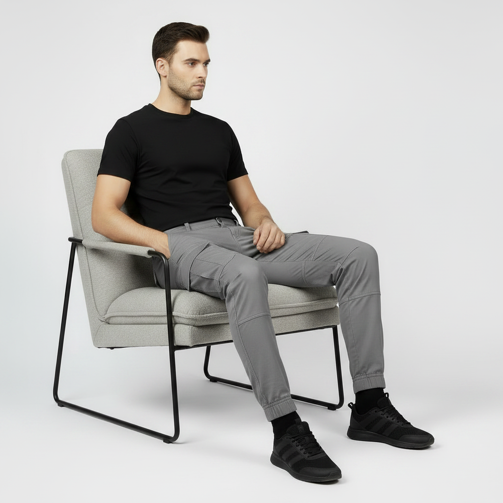 Men's Tactical Cargo Pants | Black Utility Trousers