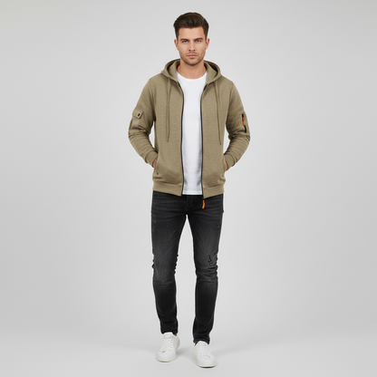 Men's Utility Zip-Up Hoodie | Stylish Sweatshirt with Pockets